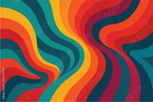 Colorful and Abstract Wavy Patterns Modern and Retro Designs