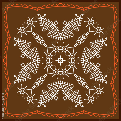 Folk, Tribal Design, Motif, Wall Painting