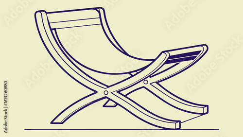 Vector illustration of a modern camping chair designed for comfort and portability