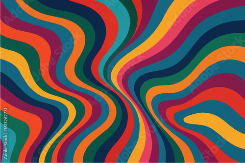 Colorful and Abstract Wavy Patterns Modern and Retro Designs