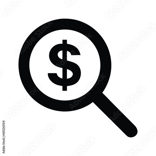 Search icons set with magnifying glass for user profile search, zoom in, and zoom out. Vector magnifier or loupe sign collection for business, work, and web UI design