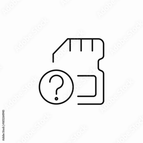 sim card question icon sign vector