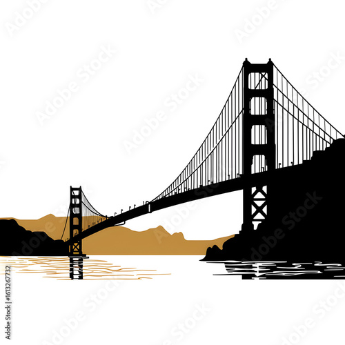 golden gate bridge silhouette