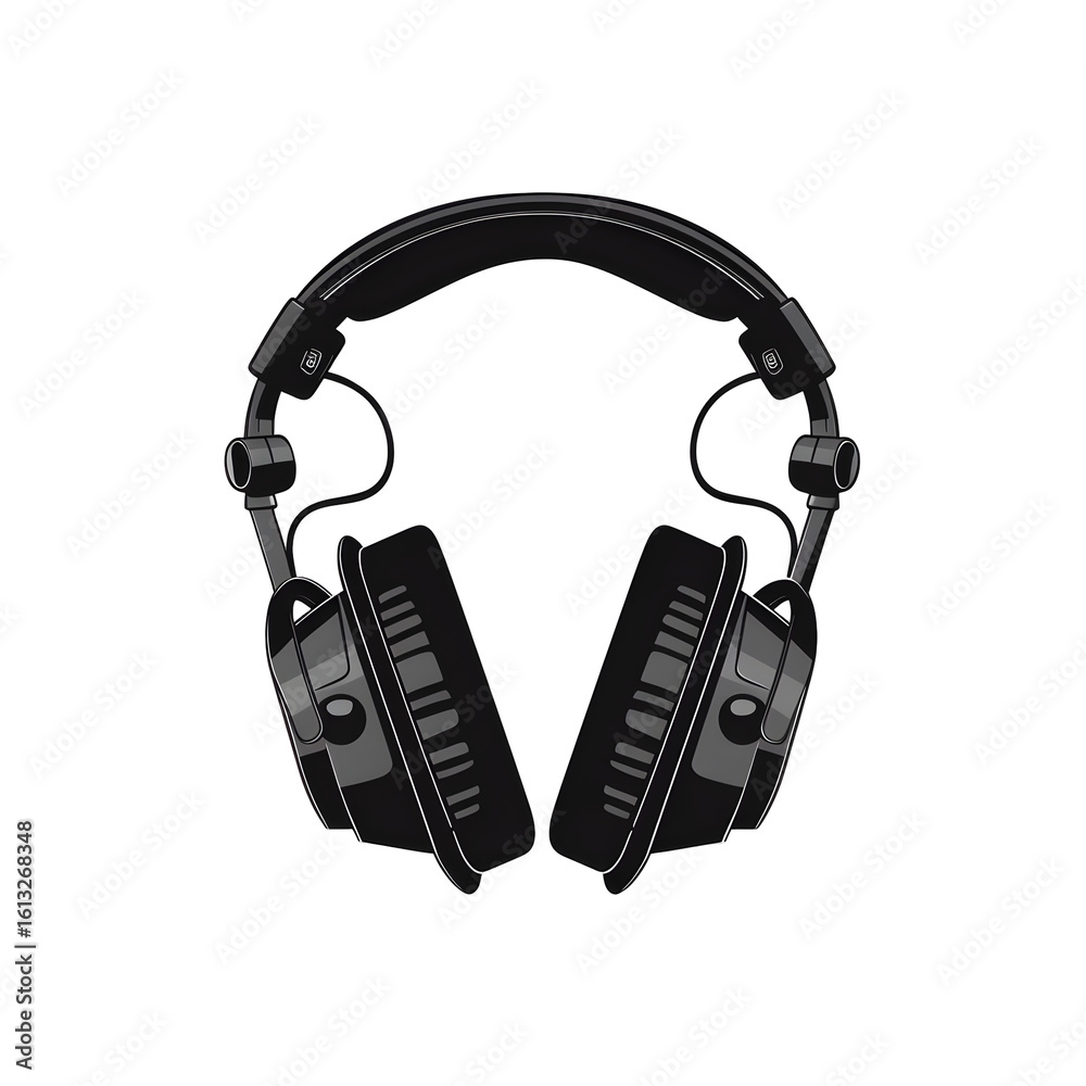 Fototapeta premium headphones silhouette