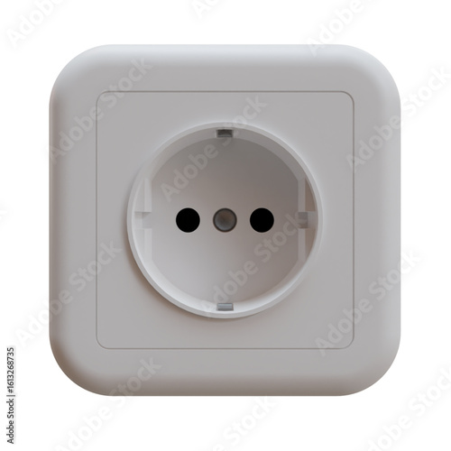 Power Outlet 3D Illustration
