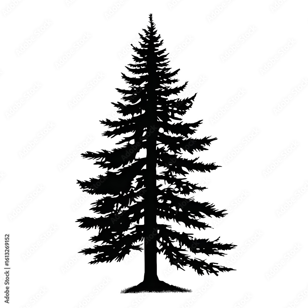 Fototapeta premium fir tree silhouette