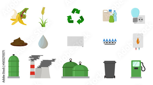 Biogas production process from organic waste to energy and fuel