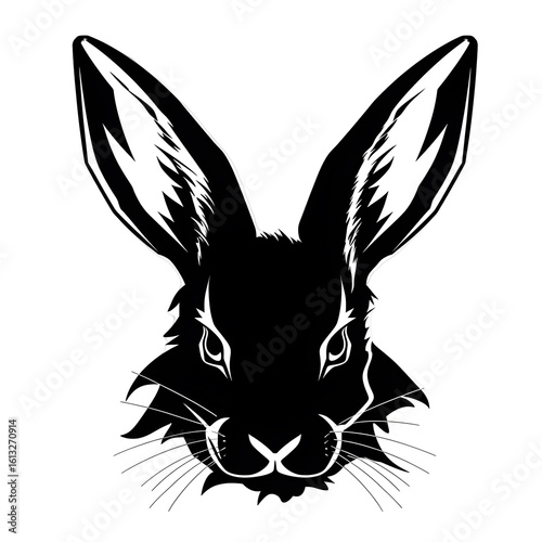 bunny head silhouette