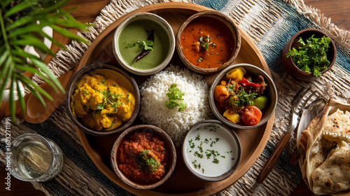  Independence Day themed Indian thali with tricolor food arrangement.
