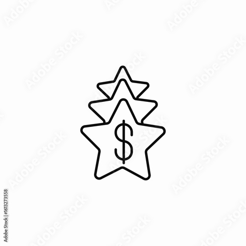 star money tiered icon sign vector
