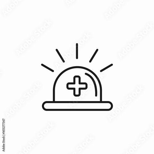 emergency light alarm  icon sign vector