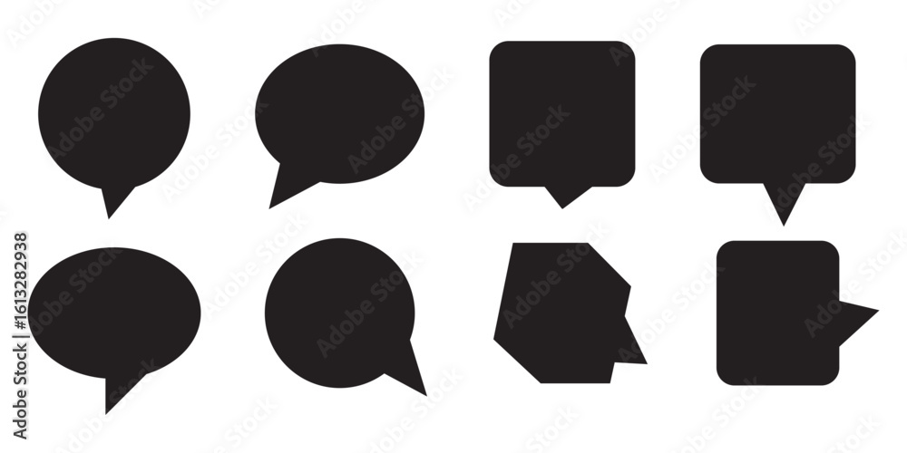 Fototapeta premium Chat bubble in yellow, quote background, Speech bubble, message box set. Talk baloon icons isolated. Chat speech bubble icons. Yellow chat box icon . Set of Chat Bubble Line Icons.