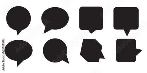 Chat bubble in yellow, quote background, Speech bubble, message box set. Talk baloon icons isolated. Chat speech bubble icons. Yellow chat box icon . Set of Chat Bubble Line Icons.