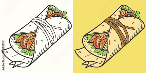 Stylistic appetizer simple vector