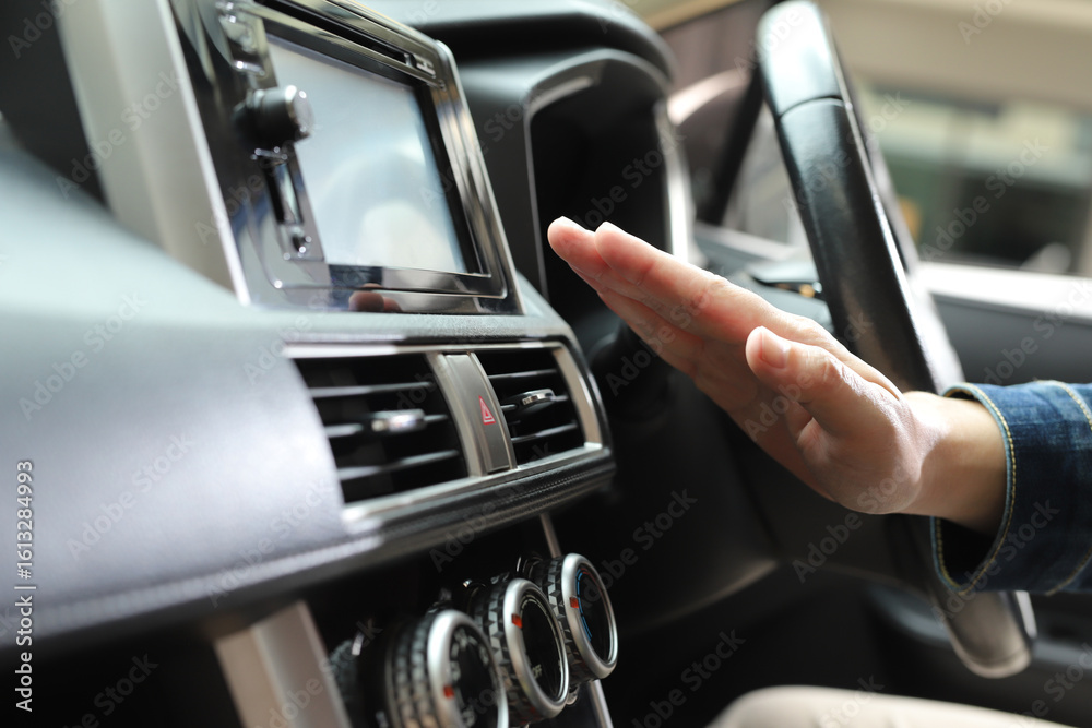 Naklejka premium Car air conditioning systems should be maintained regularly