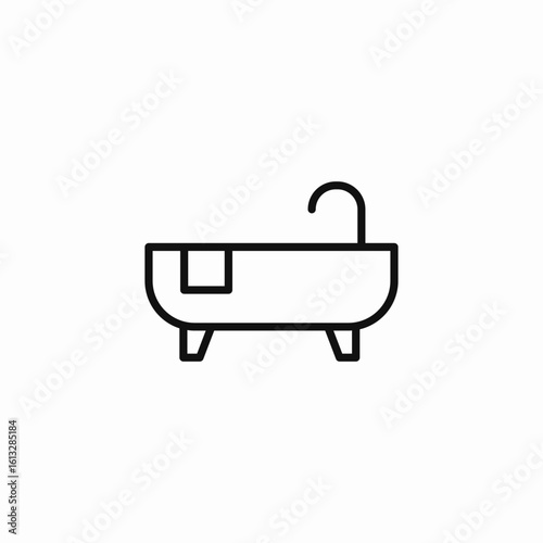 freestanding bathtub faucet icon sign vector