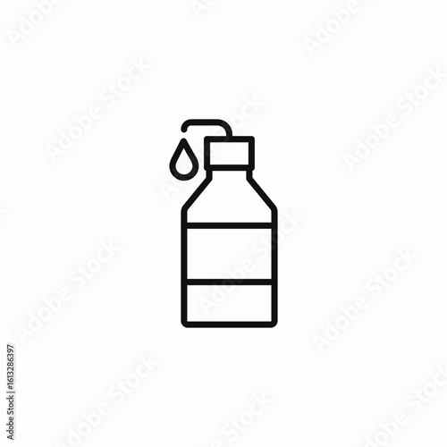 liquid bottle drop icon sign vector
