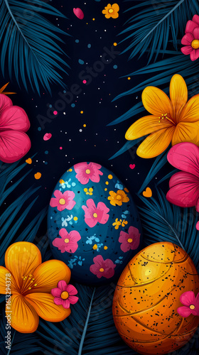 Easter floral bloom: Festive springtime celebration design