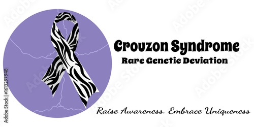 Crouzon Syndrome, Rare Genetic Deviation, Health and awareness poster or banner