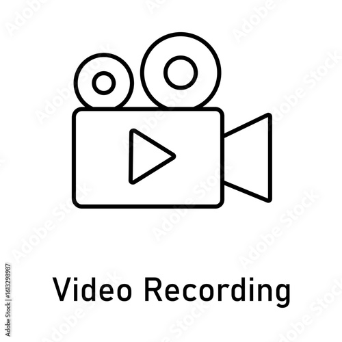 Media Capture Icon – Camera, Recording, Play Button, Film, Video, Clip, Movie, Multimedia, Stream, Camera Icon