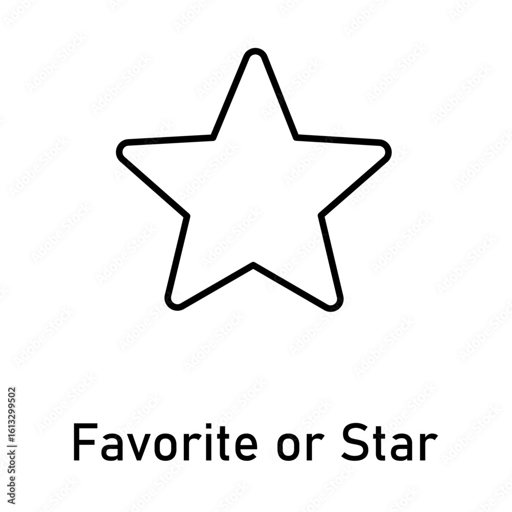 Fototapeta premium Featured Icon – Star Rating, Best Pick, Top Rank, Favorite Item, Priority, Review, Bookmark, Vote, Quality, Highlight