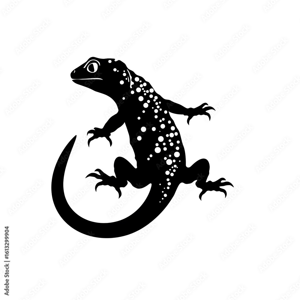 Naklejka premium gecko silhouette