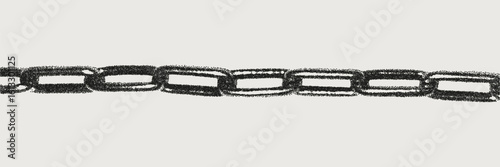 Stippling halftone chain. Grungy punk aesthetic perfect for zines, posters, DIY flyers, tattoo, graphics, album art