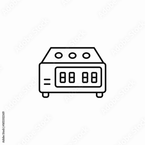 digital clock display icon sign vector