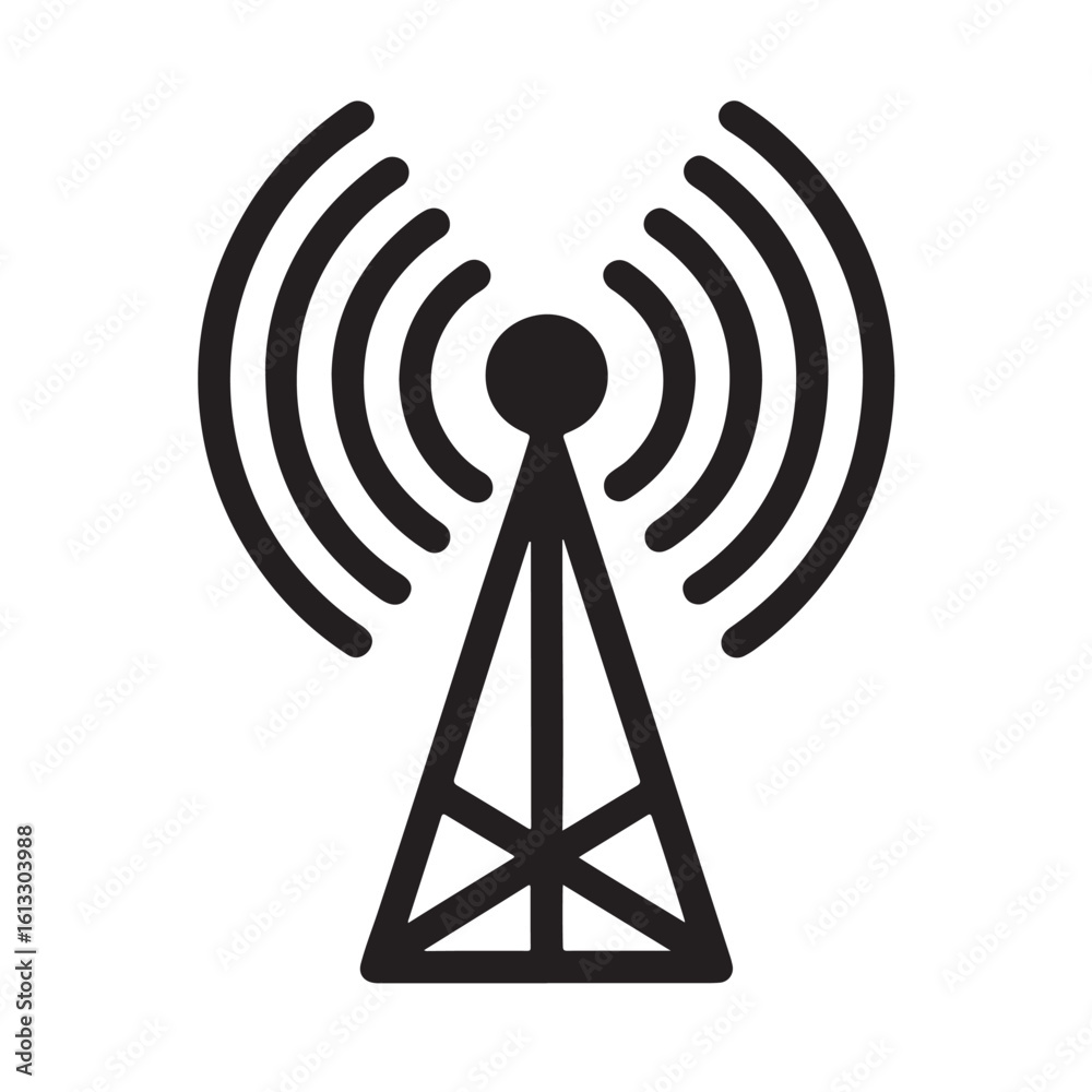 Mobile Signal Icon Silhouette Vector Mobile Signal Icon Silhouette Vector