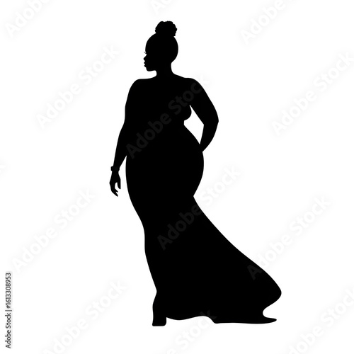 a thick woman silhouette
