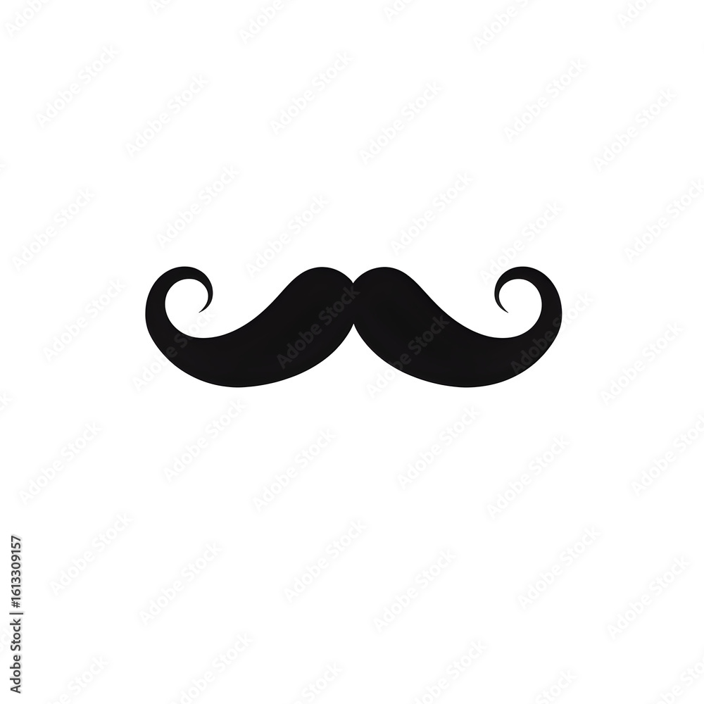 Obraz premium moustache silhouette
