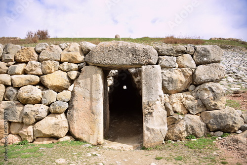 Fototapeta Naklejka Na Ścianę i Meble -  TURKIYE,HATTUSA,It was the capital of the Hittite Empire in the Late Bronze Age. The first traces of settlement on the site date back to the 6th millennium BC.In the photo The Rampart
