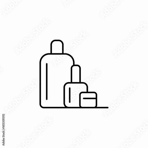 beauty product set icon sign vector