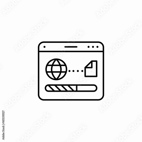 data transfer loading icon sign vector