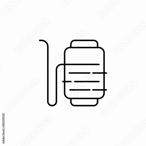 thread spool sewing icon sign vector