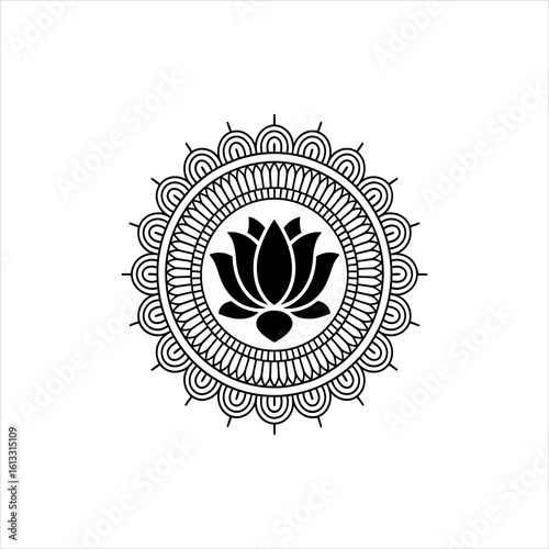 Modern black and white geometric abstract icon design