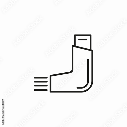 asthma inhaler puff icon sign vector