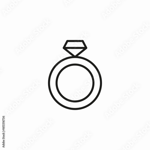 diamond ring  icon sign vector