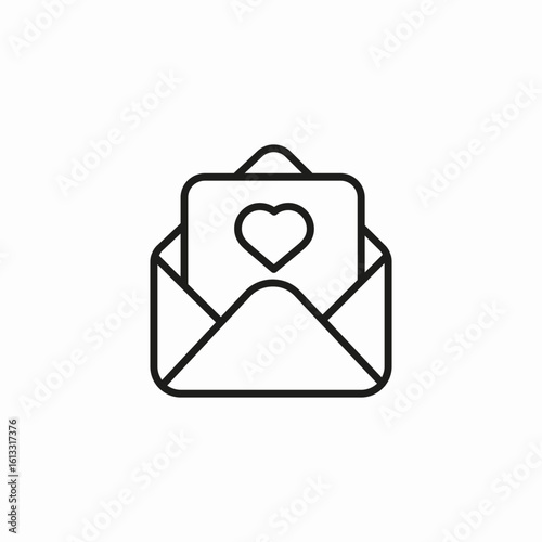 open love letter icon sign vector