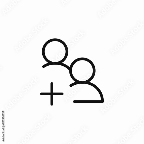 add user social icon sign vector