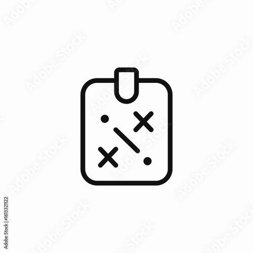 clipboard with marks icon sign vector