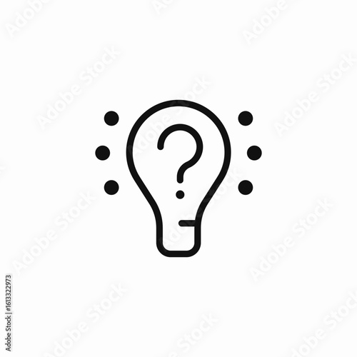 question mark idea icon sign vector