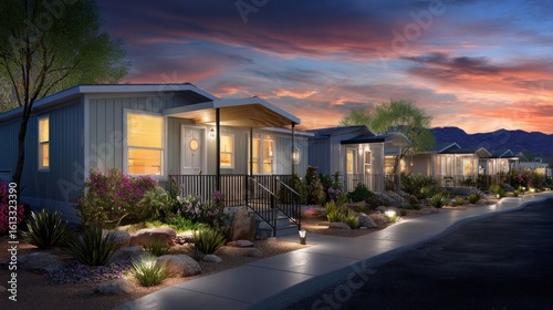 Luxury Manufactured Homes at Sunset