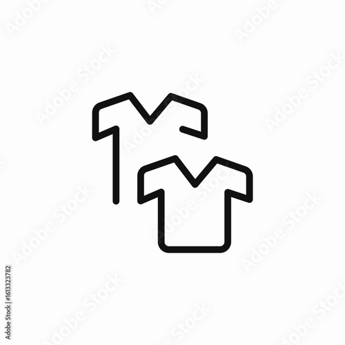 two shirts clothes icon sign vector