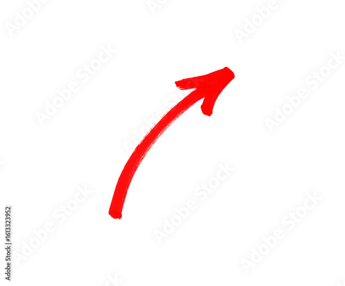Fotografie hand-drawn red marker arrow isolated PNG transparent, hand-drawn marker stroke arrows on transparent background
