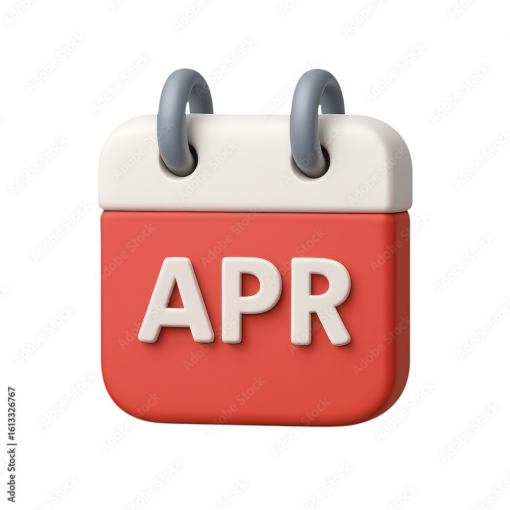 April calendar and month icon display date time and schedule for planning to organize event and reminder April calendar and month icon display date time and schedule for planning to organize event and reminder