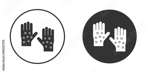 Rash hand icon vector graphics in trendy flat design.