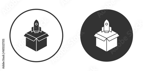 Product release icon vector graphics in trendy flat design.