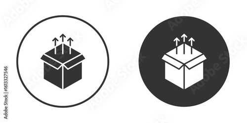 Product release icon vector graphics in trendy flat design.