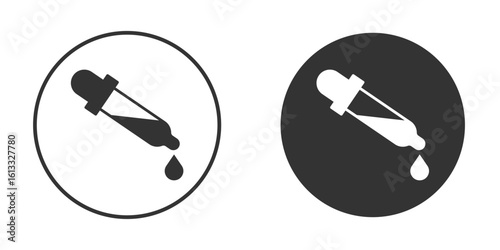 Pipette icon vector graphics in trendy flat design.